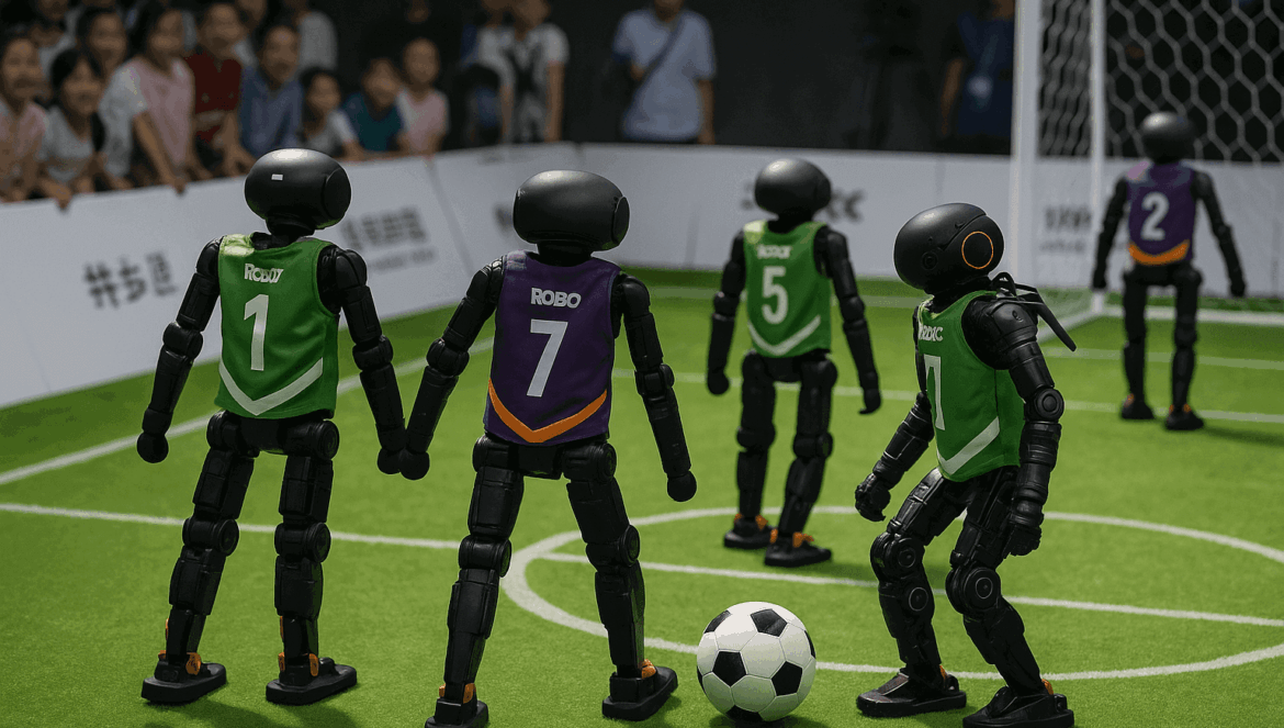 Focizó robok Kínában - futballmeccs