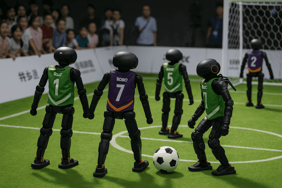 Focizó robok Kínában - futballmeccs