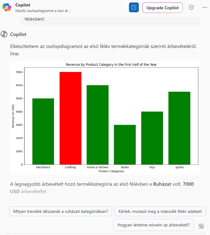 Copilot használata Excelben